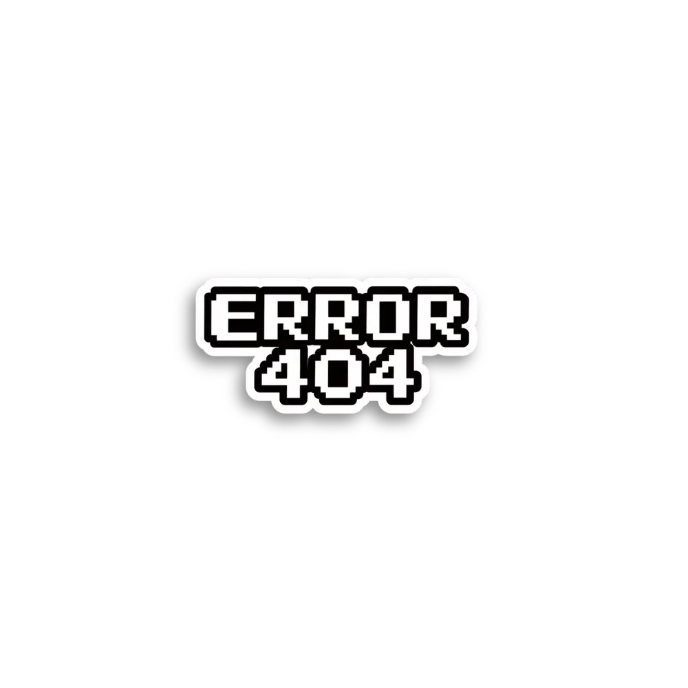 Error 404 Pixel Sticker