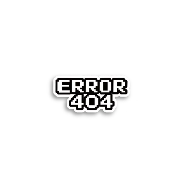 Error 404 Pixel Sticker