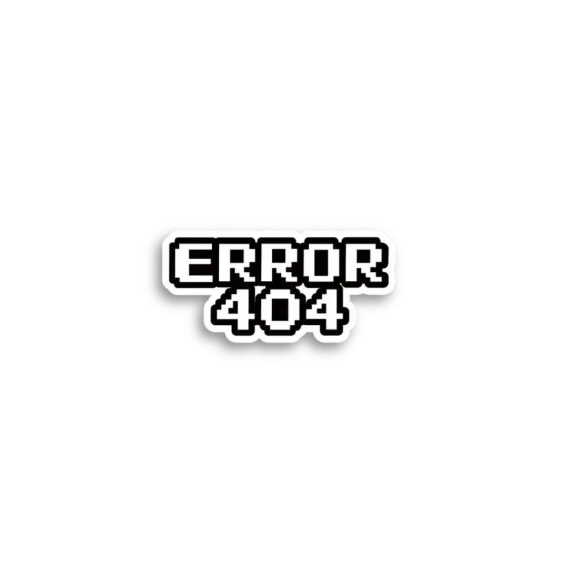 Error 404 Pixel Sticker