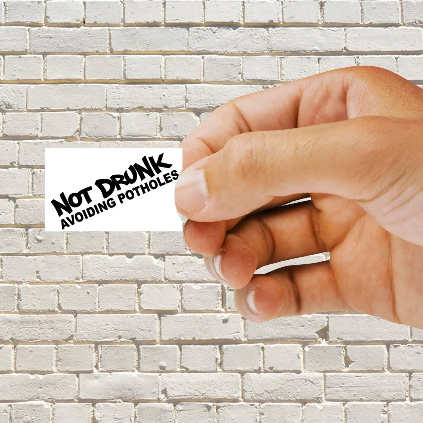 Not Drunk, avoiding potholes Sticker