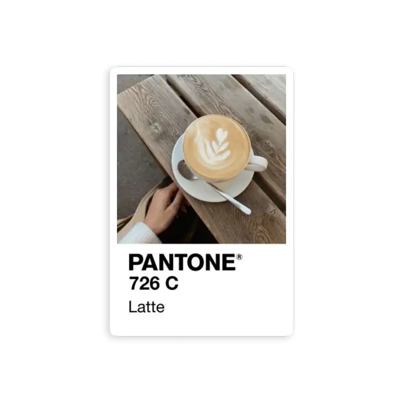 Pantone Latte Sticker