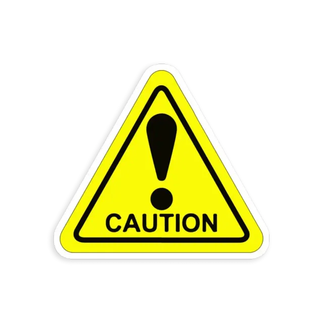 Caution Car Sticker