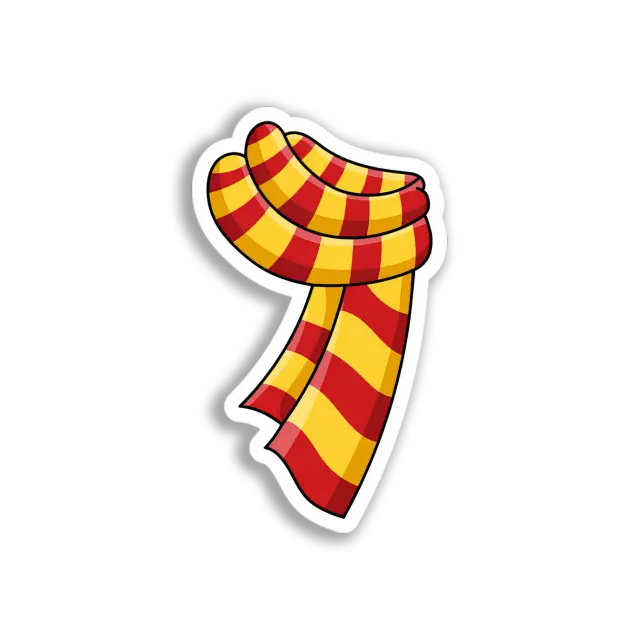 Striped Winter Scarf Sticker