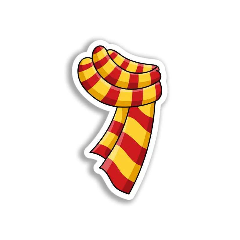 Striped Winter Scarf Sticker