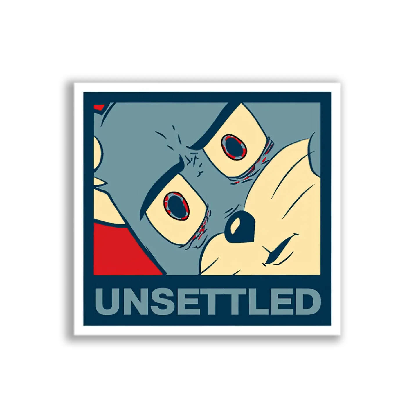 Unsettled Tom Cat Sticker