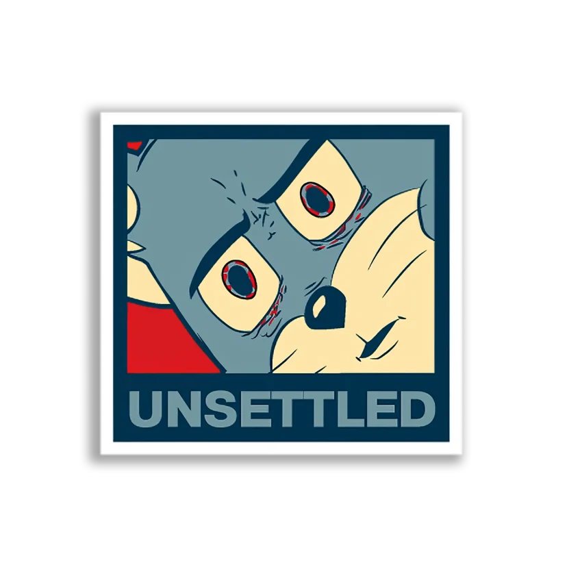 Unsettled Tom Cat Sticker