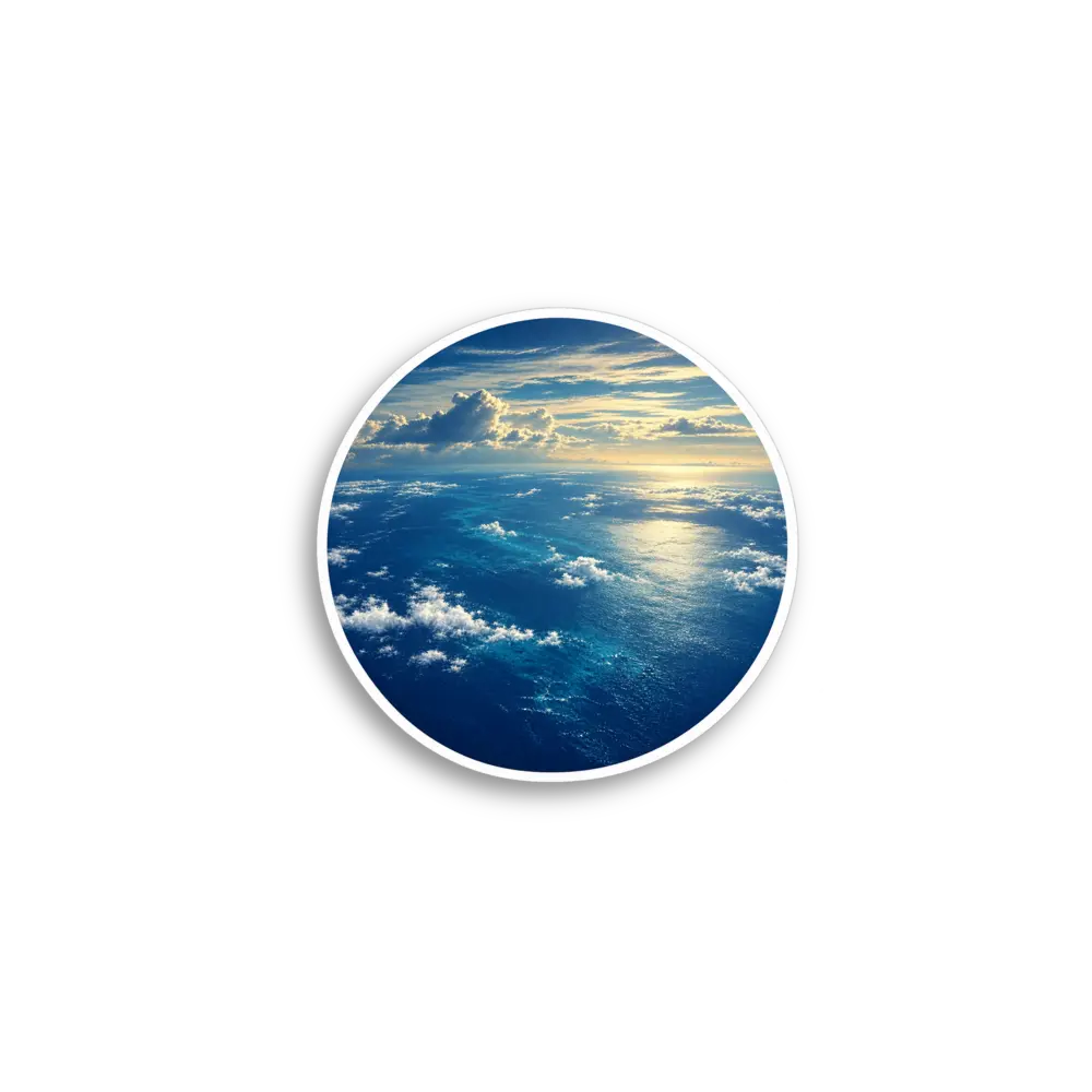 Blue Ocean Globe Sticker