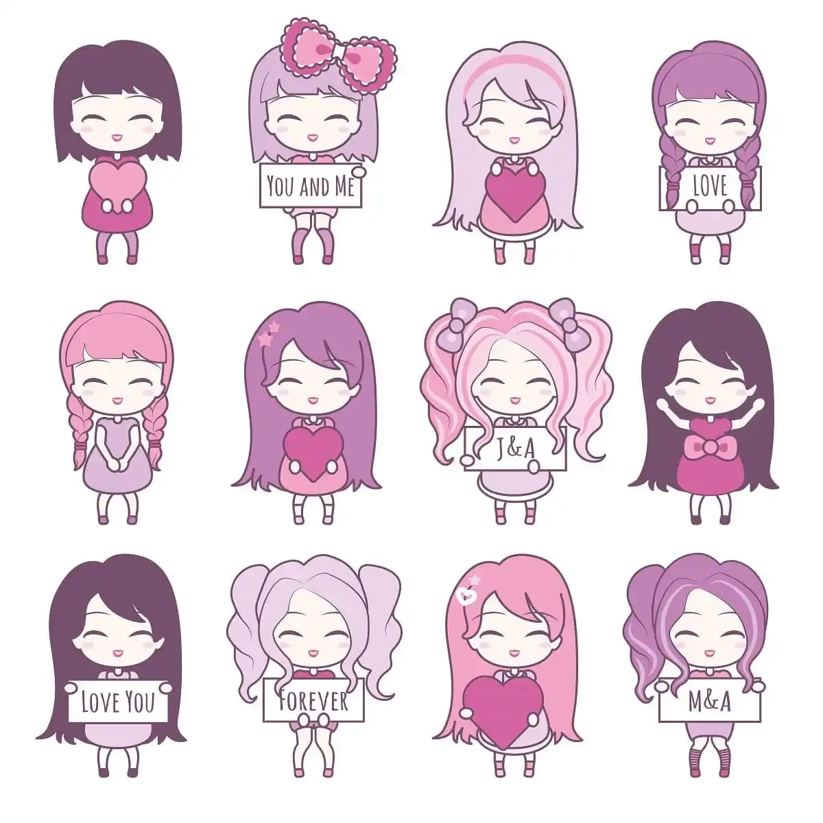 You and Me Forever Stickers