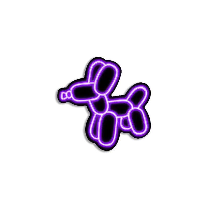 Neon Sign Balloon Sticker