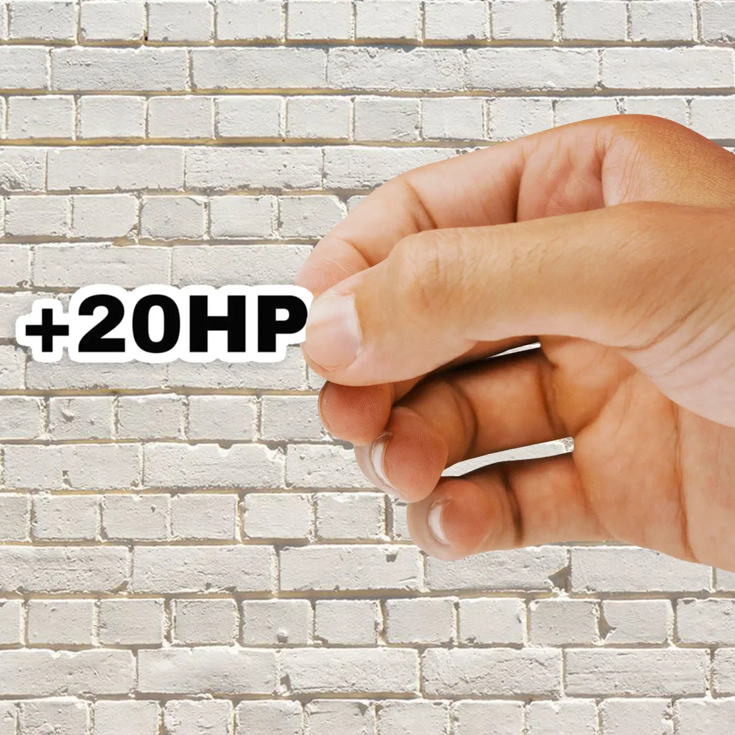 Plus 20 hp Sticker
