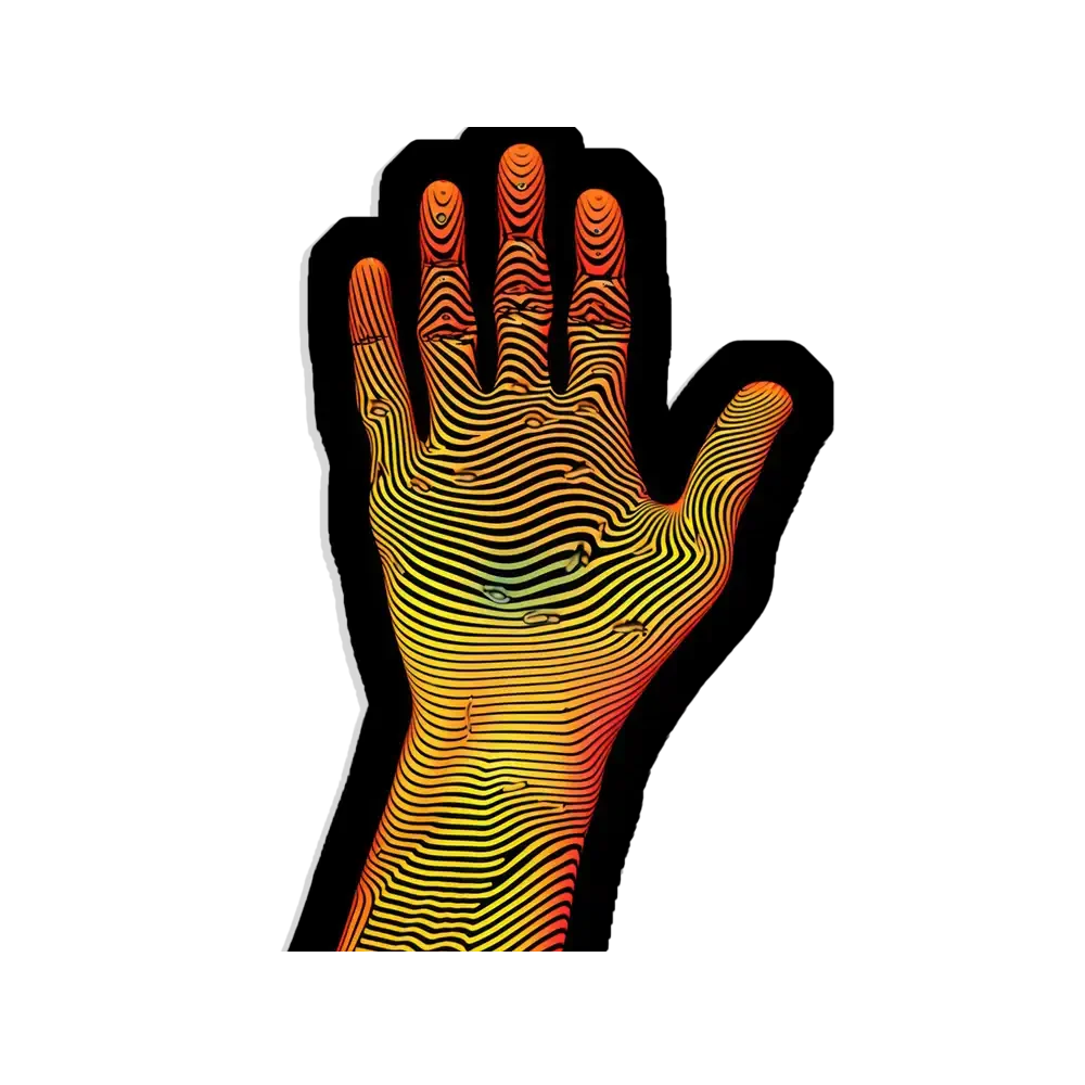 Trippy Hand Sticker