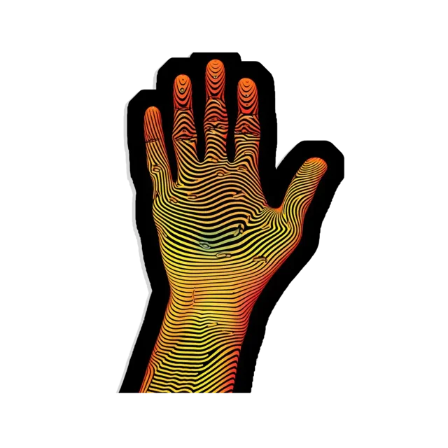 Trippy Hand Sticker