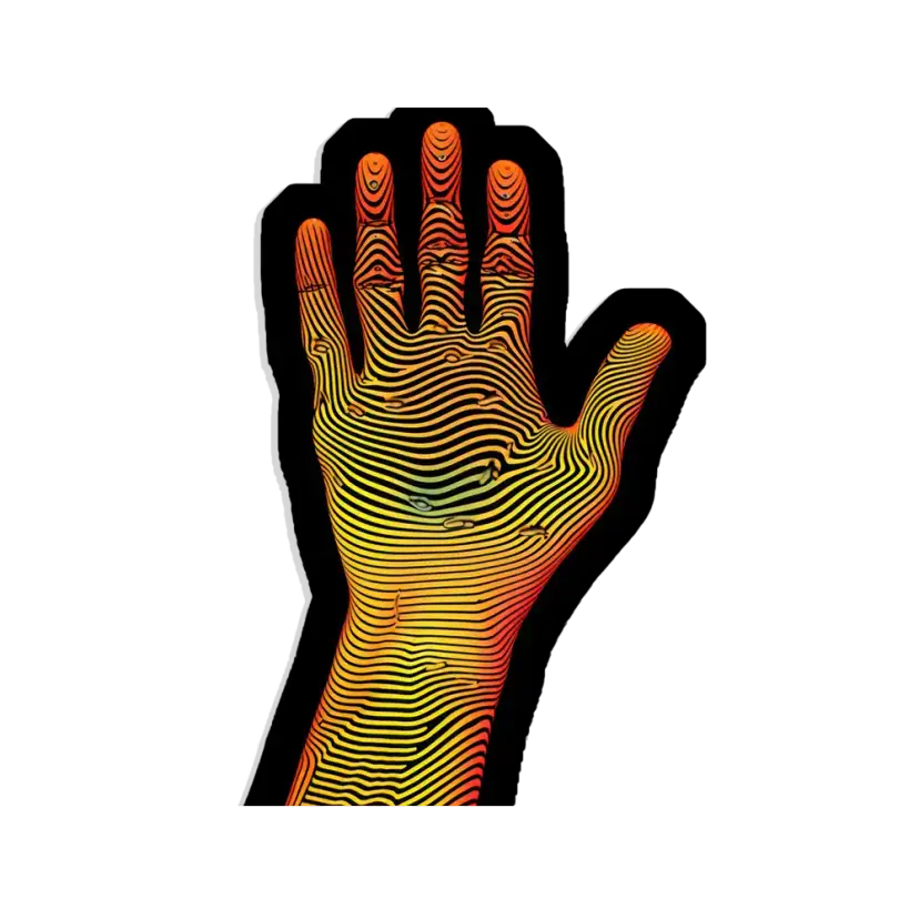 Trippy Hand Sticker