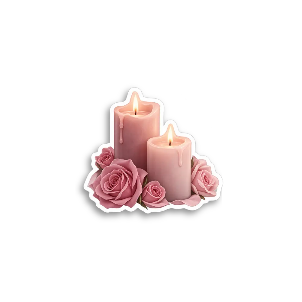 Rose Candles Sticker