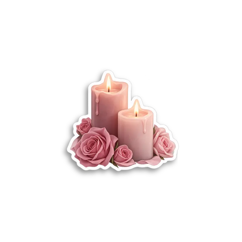 Rose Candles Sticker