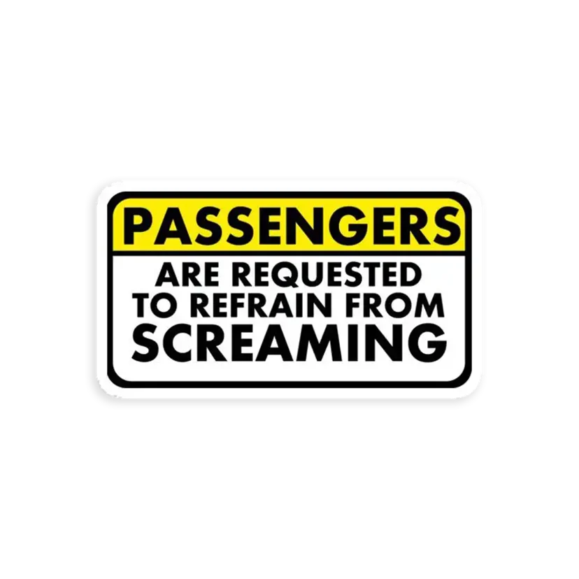 Passengers are Requested Original Sticker