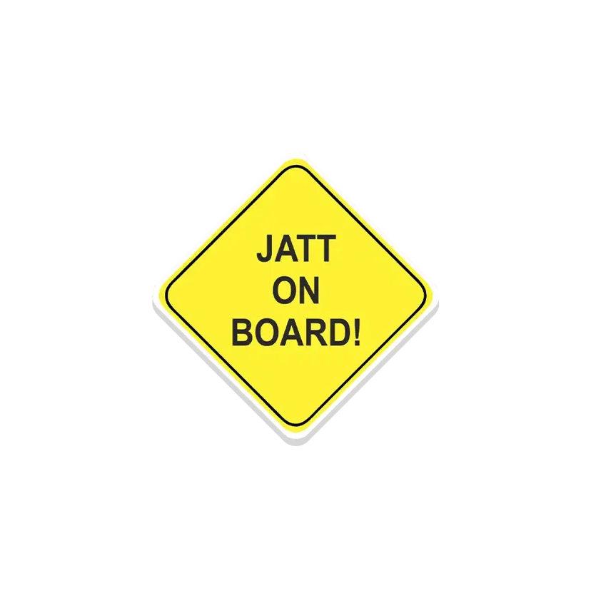 Jatt on Board Car Sticker