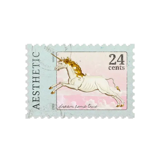 Unicorn Aesthetic Stamp Sticker