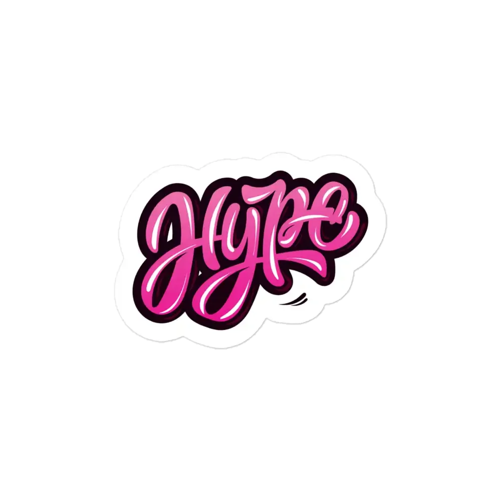Hype Graffiti Style Sticker