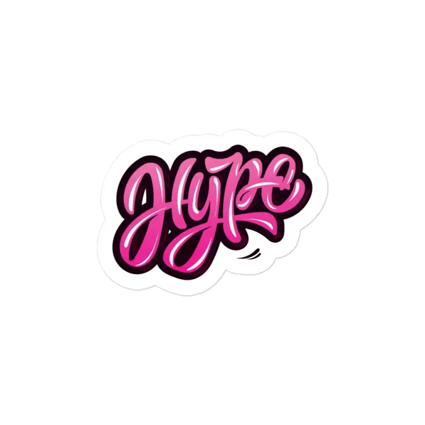 Hype Graffiti Style Sticker