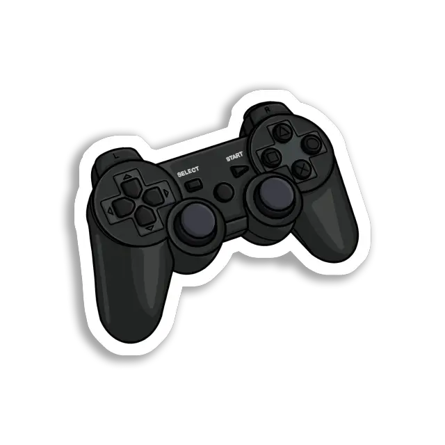 Start, Select, Black Game Controller Sticker