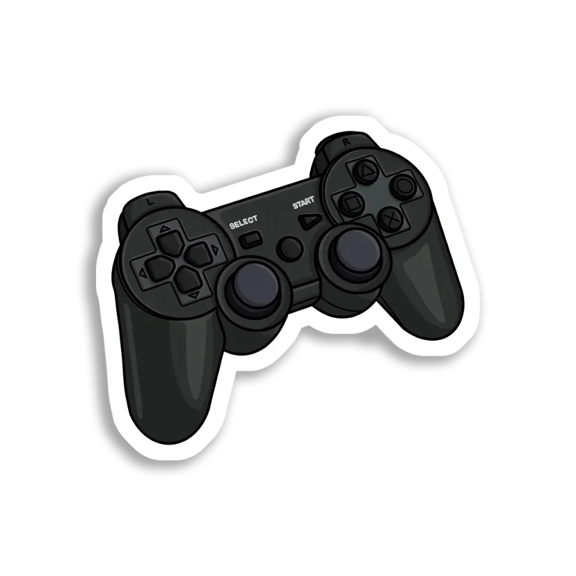 Start, Select, Black Game Controller Sticker