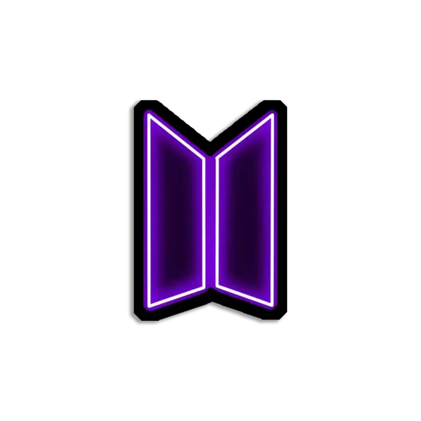 Neon BTS Logo Sticker