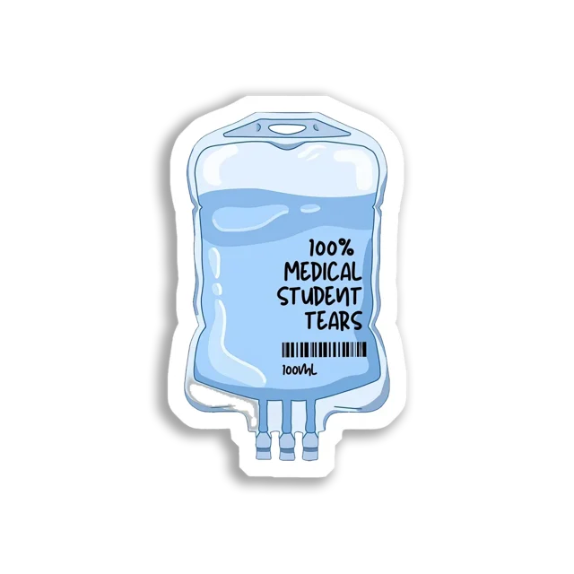 100% Medical Student Tears Sticker