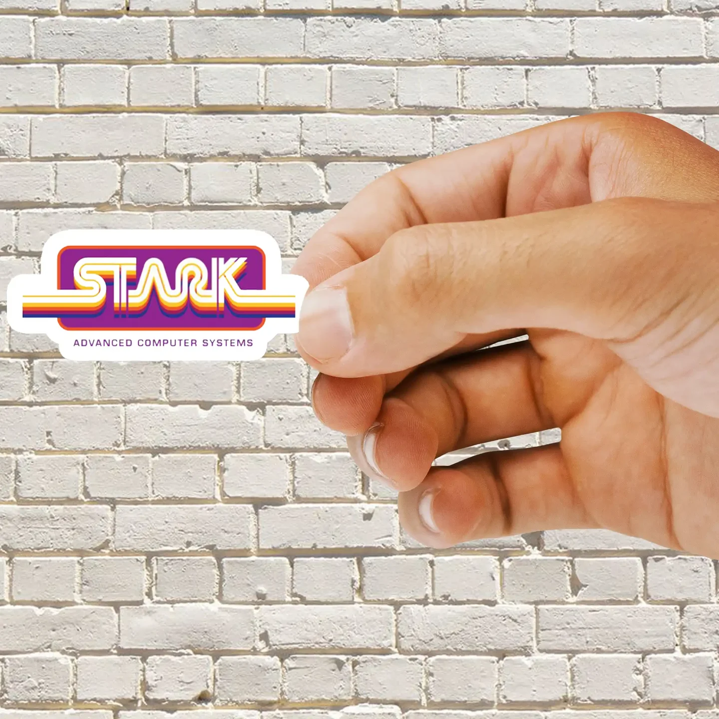 1980s Stark Technologies computer graphics Sticker