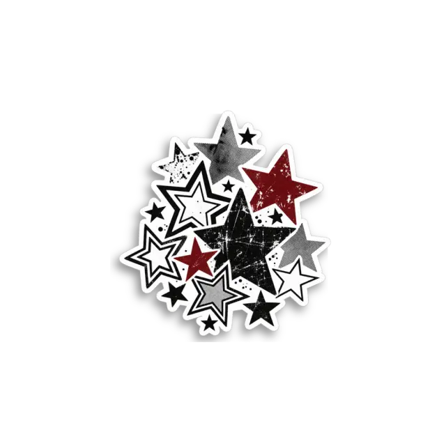 Black Star Cluster Sticker