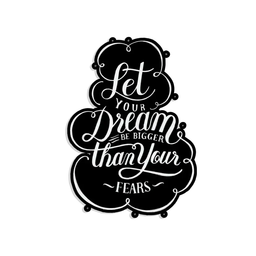 Let your dreams be bigger thank your fears Sticker