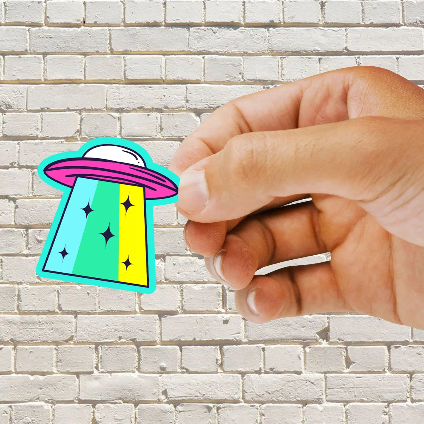Trippy UFO Sticker