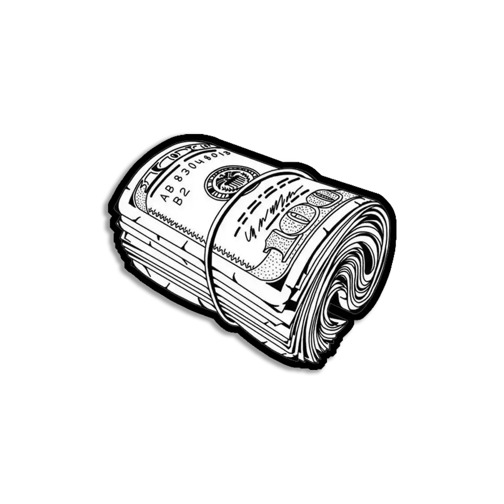 Money Tattoo Design Sticker