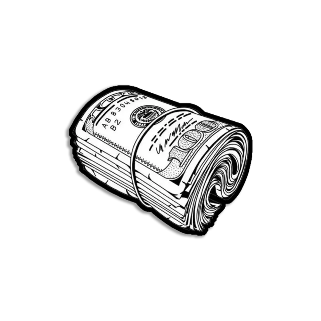 Money Tattoo Design Sticker