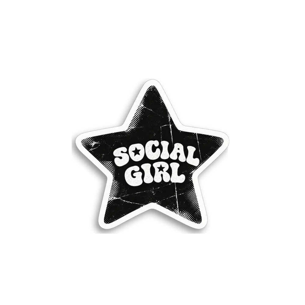 Black Star Badge Sticker