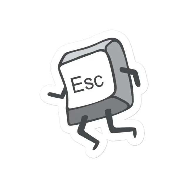 Running ESC Key Sticker