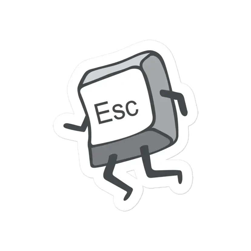 Running ESC Key Sticker