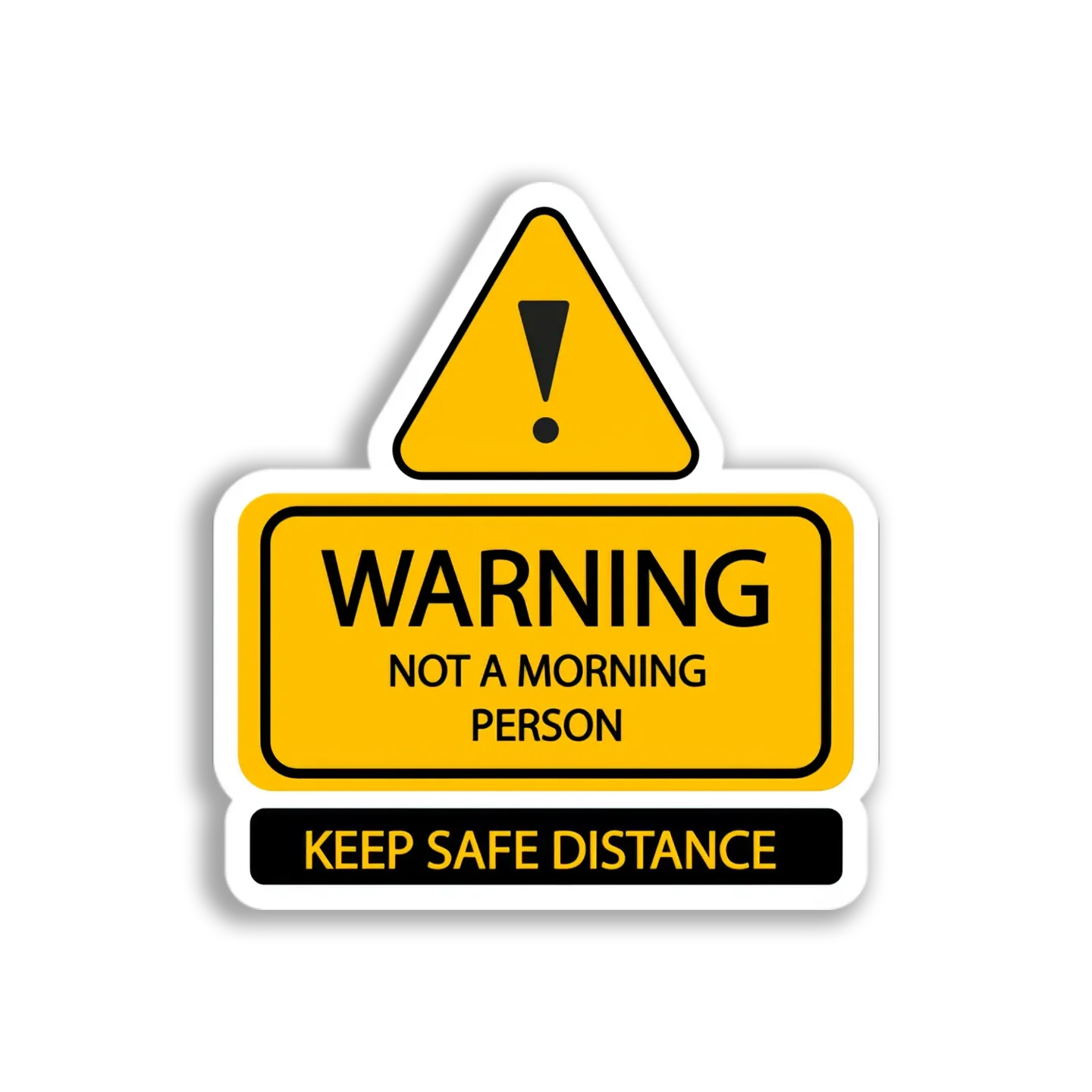 Morning Person Warning Sticker