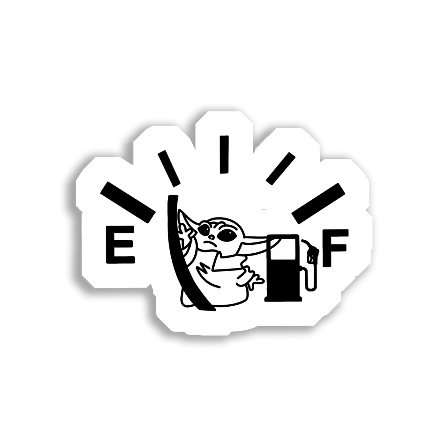 Empty to Full Gas Gauge Car Sticker