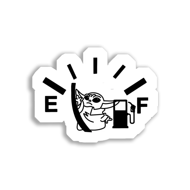 Empty to Full Gas Gauge Car Sticker