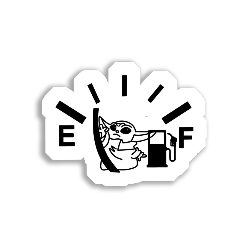 Empty to Full Gas Gauge Car Sticker