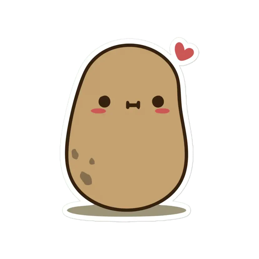 Cute Potato in love Sticker