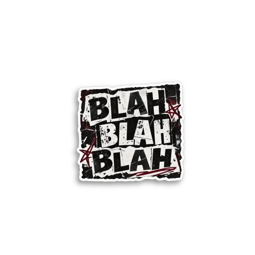 Blah Blah Sticker