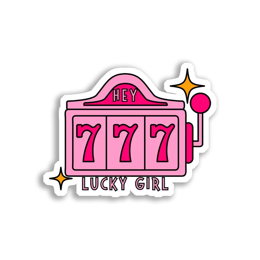 Hey Lucky Girl, 777 Jackpot Sticker