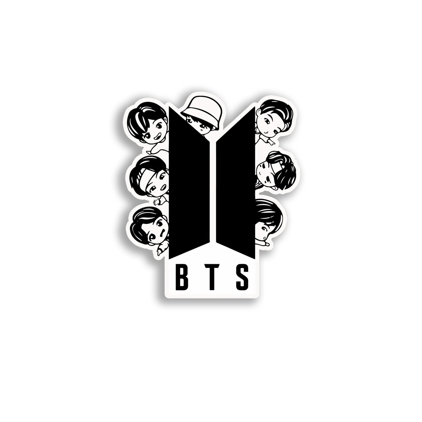BTS Chibi Logo Sticker