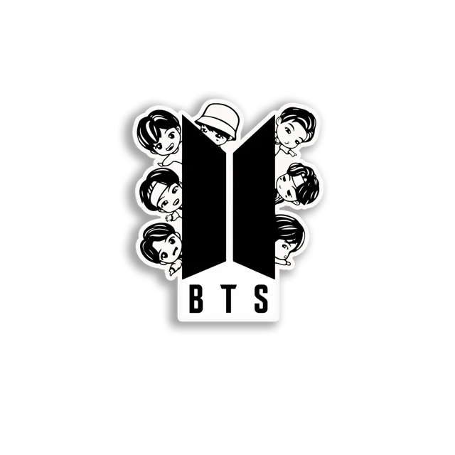 BTS Chibi Logo Sticker