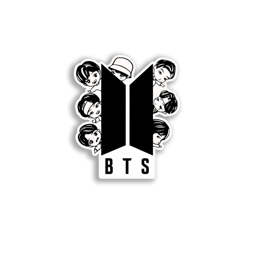 BTS Chibi Logo Sticker