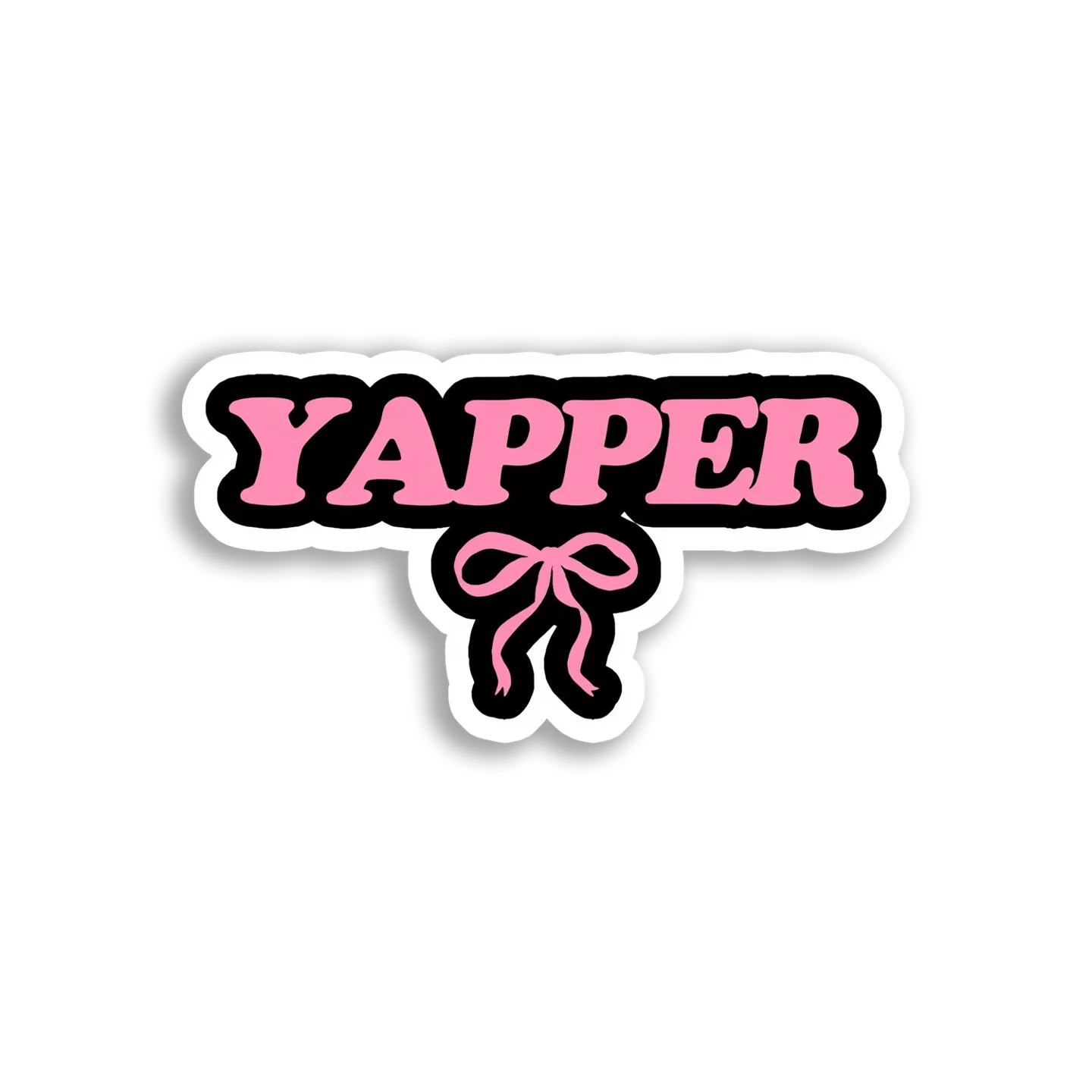 Yapper With a Pink Bow Sticker