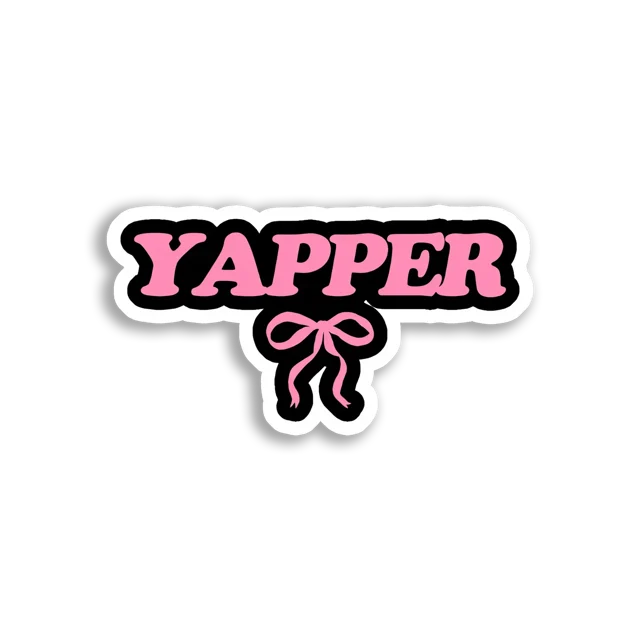 Yapper With a Pink Bow Sticker
