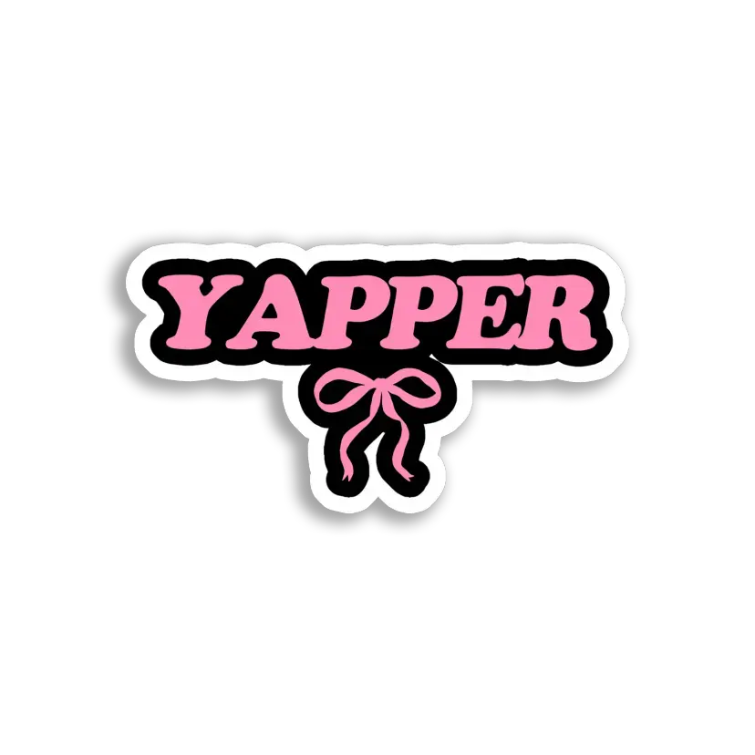 Yapper With a Pink Bow Sticker